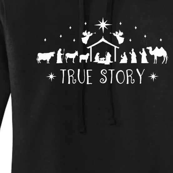 Christmas Nativity True Story Nativity Scene Women's Pullover Hoodie