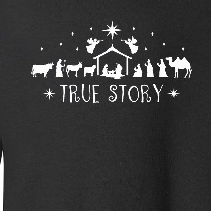 Christmas Nativity True Story Nativity Scene Toddler Sweatshirt