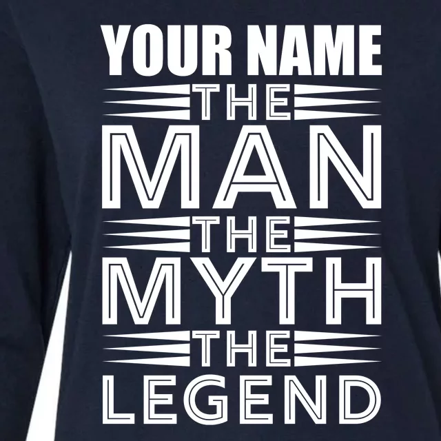 Custom Name The Man The Myth The Legend Womens Cotton Relaxed Long Sleeve T-Shirt