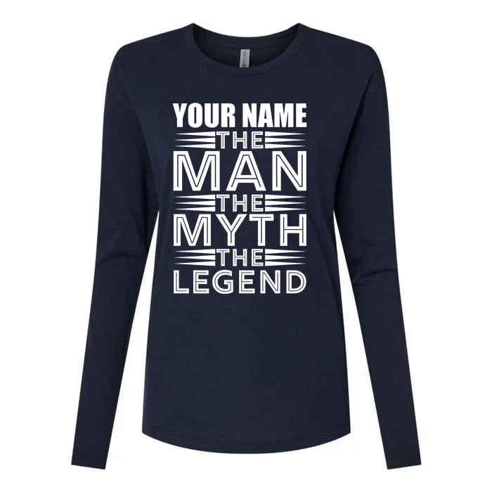 Custom Name The Man The Myth The Legend Womens Cotton Relaxed Long Sleeve T-Shirt