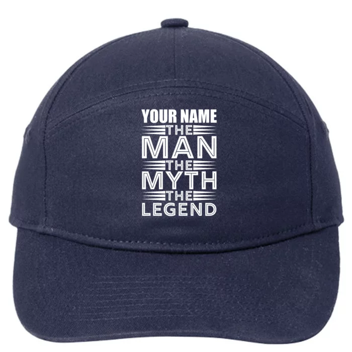 Custom Name The Man The Myth The Legend 7-Panel Snapback Hat