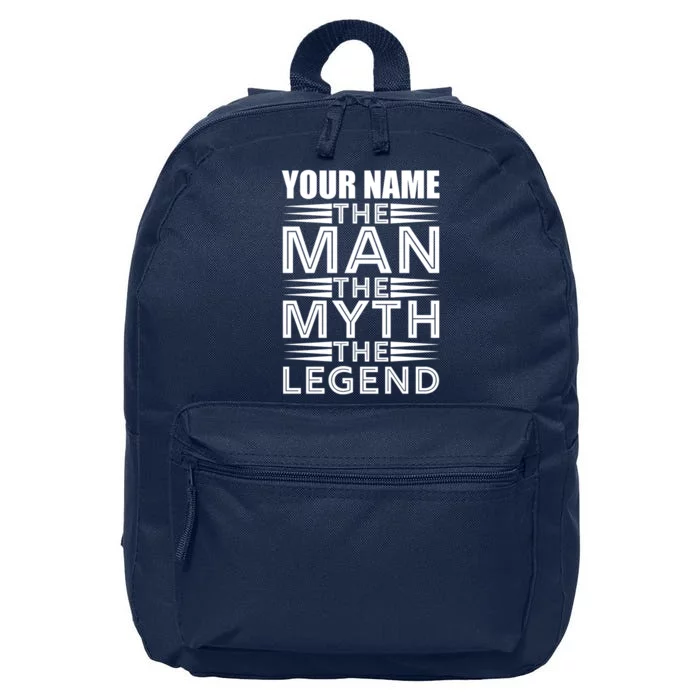 Custom Name The Man The Myth The Legend 16 in Basic Backpack