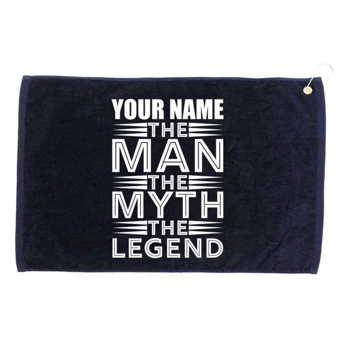 Custom Name The Man The Myth The Legend Grommeted Golf Towel