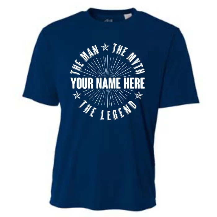 Custom Name The Man The Myth The Legend Cooling Performance Crew T-Shirt