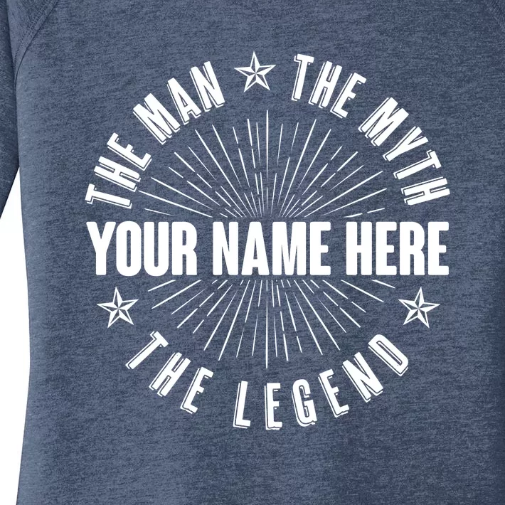 Custom Name The Man The Myth The Legend Women's Perfect Tri Tunic Long Sleeve Shirt