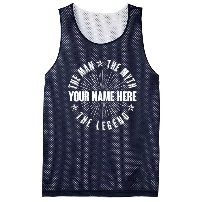 Custom Name The Man The Myth The Legend Mesh Reversible Basketball Jersey Tank