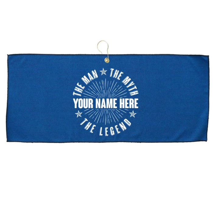 Custom Name The Man The Myth The Legend Large Microfiber Waffle Golf Towel