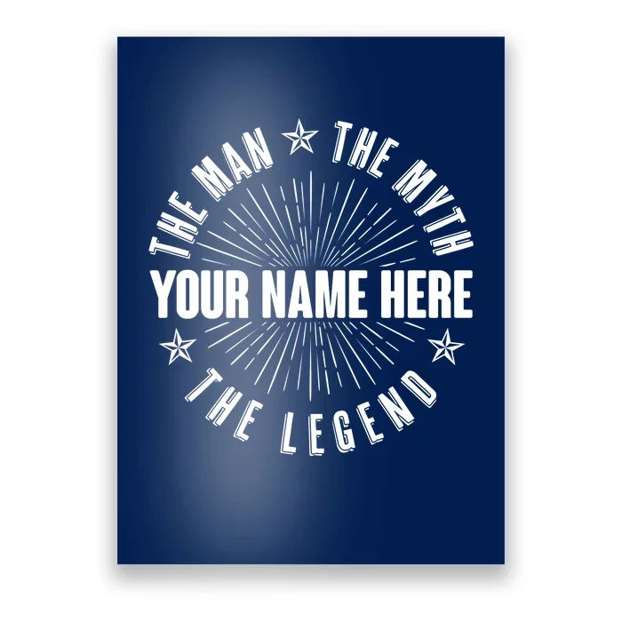 Custom Name The Man The Myth The Legend Poster