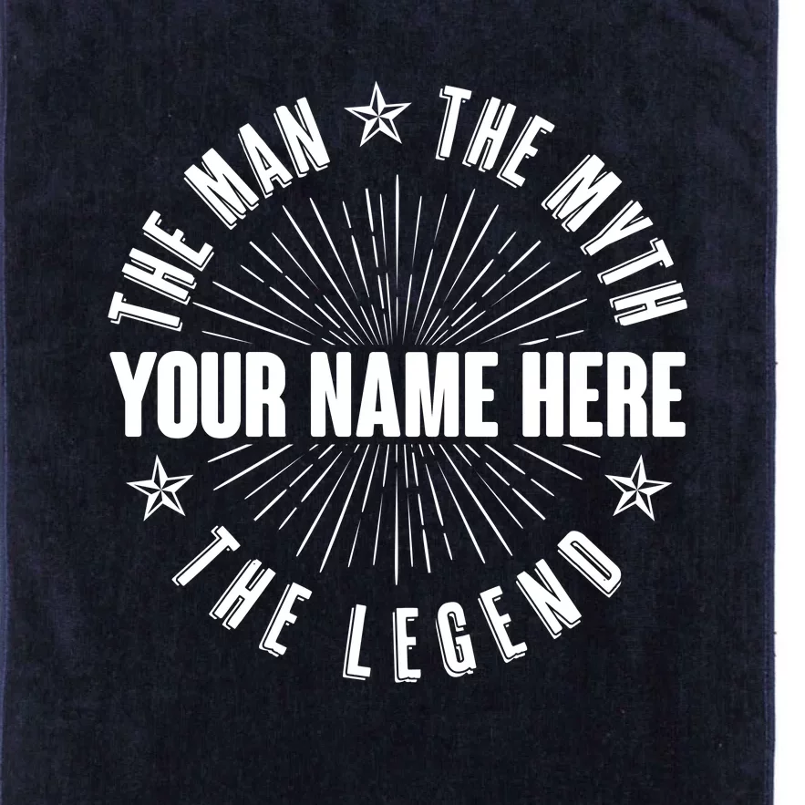 Custom Name The Man The Myth The Legend Platinum Collection Golf Towel