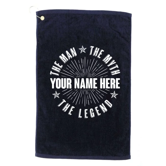 Custom Name The Man The Myth The Legend Platinum Collection Golf Towel