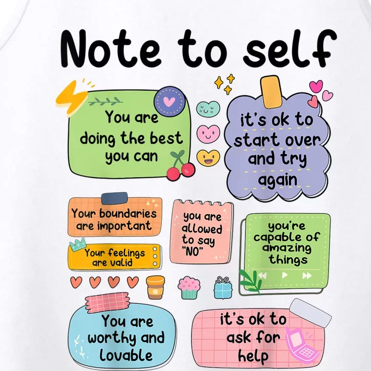 Counselor Note To Self Mental Health School Psychologist Performance Tank