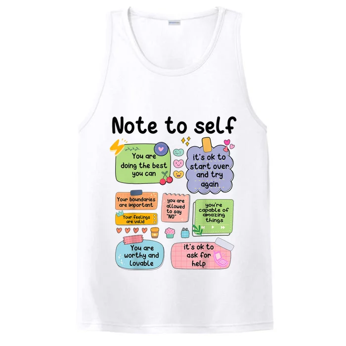 Counselor Note To Self Mental Health School Psychologist Performance Tank