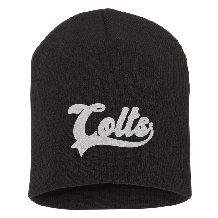 Colts Name Vintage Retro Gift Short Acrylic Beanie