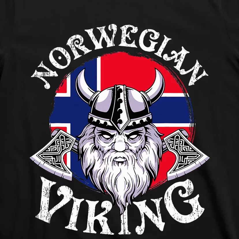 Cool Norwegian Viking Funny Norway Flag Vikings T-Shirt