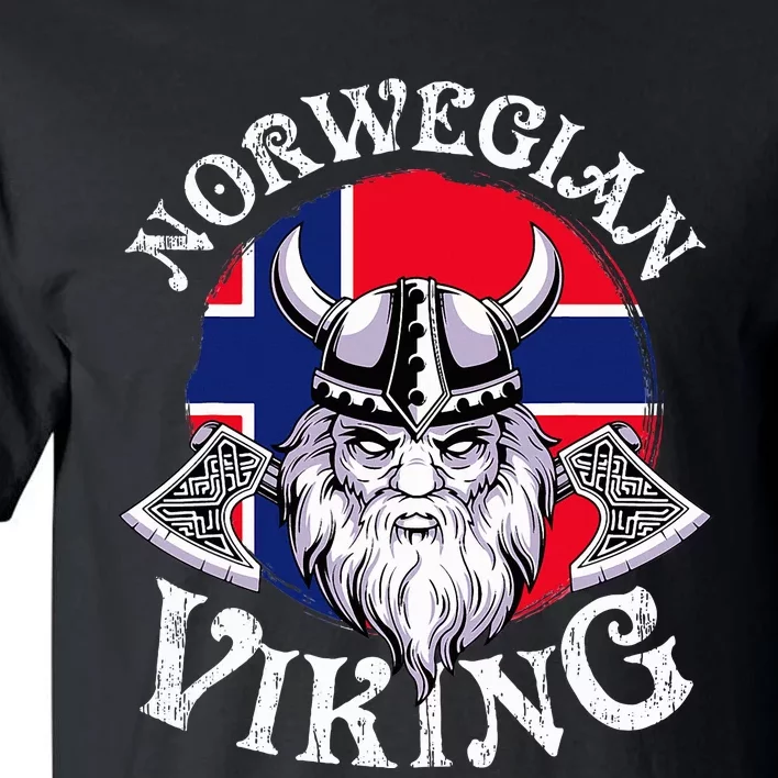 Cool Norwegian Viking Funny Norway Flag Vikings Tall T-Shirt