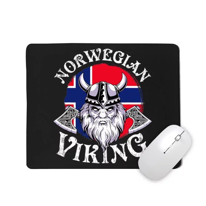 Cool Norwegian Viking Funny Norway Flag Vikings Mousepad