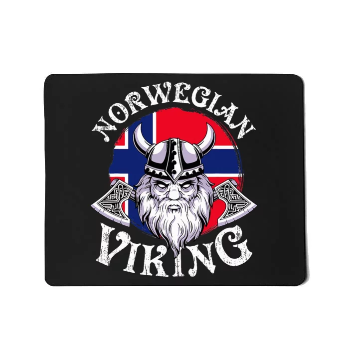 Cool Norwegian Viking Funny Norway Flag Vikings Mousepad