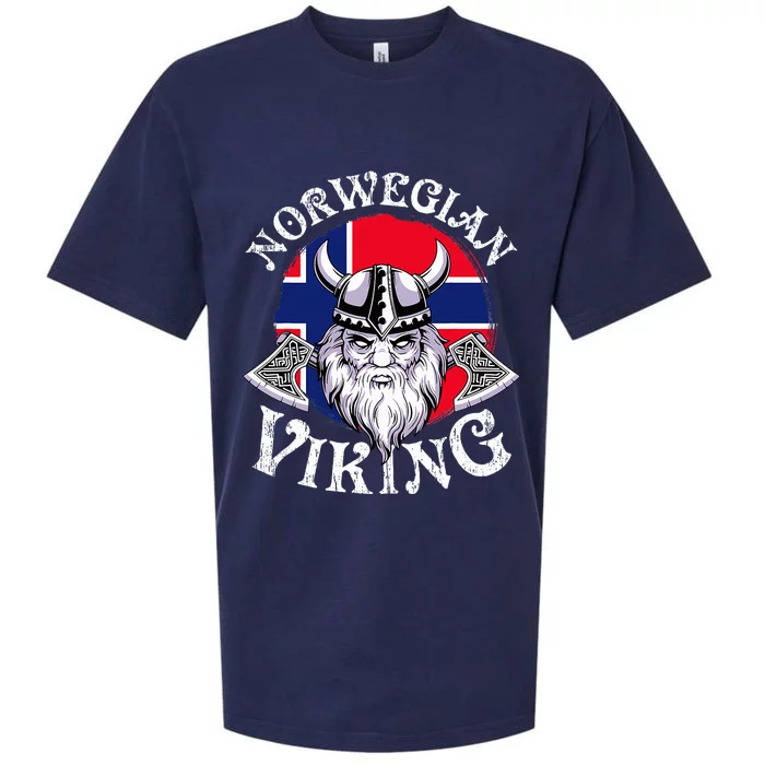 Cool Norwegian Viking Funny Norway Flag Vikings Sueded Cloud Jersey T-Shirt