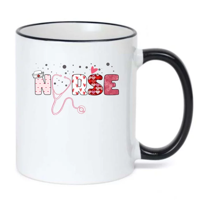 Cute Nurse Valentines Day Gift Black Color Changing Mug