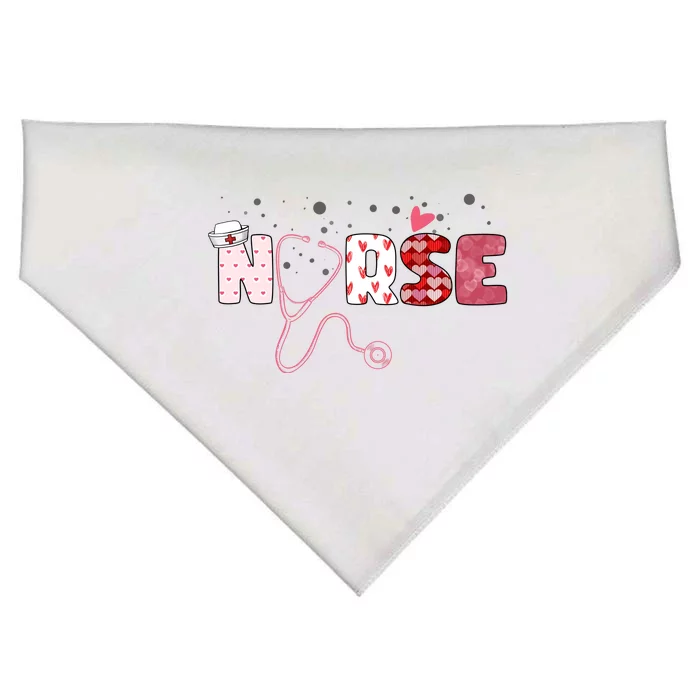 Cute Nurse Valentines Day Gift USA-Made Doggie Bandana