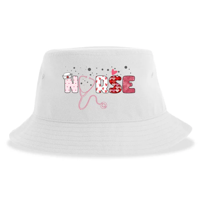 Cute Nurse Valentines Day Gift Sustainable Bucket Hat