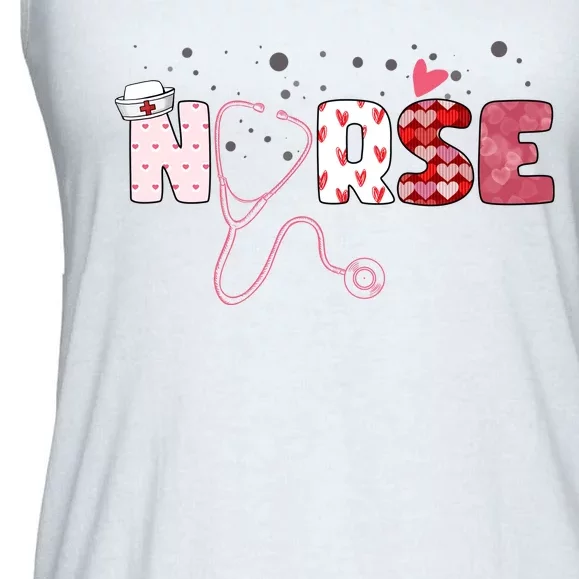 Cute Nurse Valentines Day Gift Ladies Essential Flowy Tank