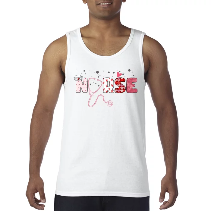 Cute Nurse Valentines Day Gift Tank Top