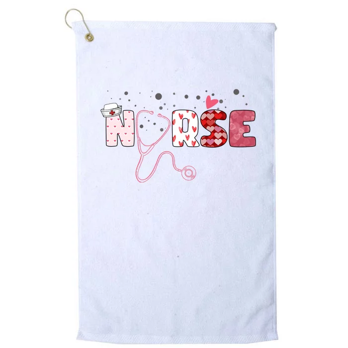 Cute Nurse Valentines Day Gift Platinum Collection Golf Towel