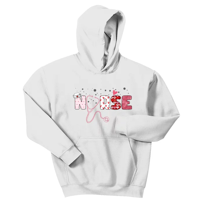 Cute Nurse Valentines Day Gift Kids Hoodie