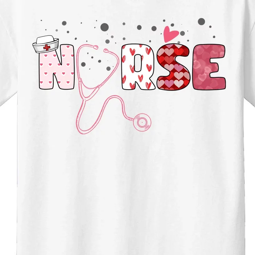 Cute Nurse Valentines Day Gift Kids T-Shirt