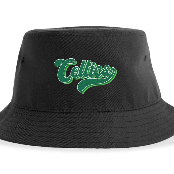 Celtics Name Vintage Retro Sustainable Bucket Hat