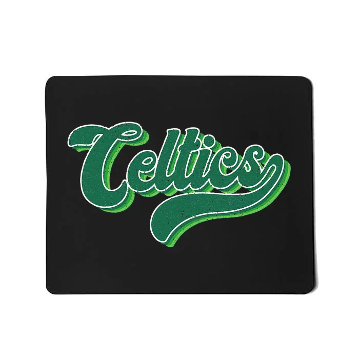 Celtics Name Vintage Retro Mousepad