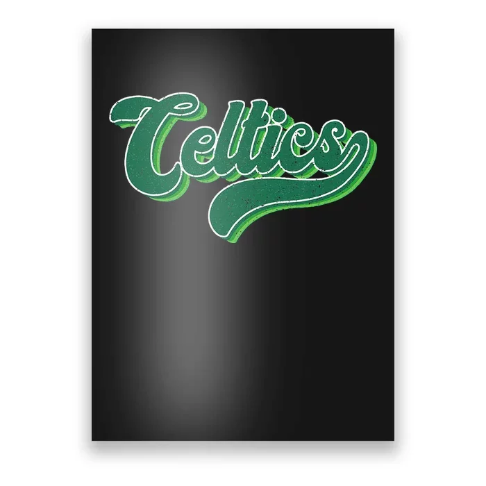 Celtics Name Vintage Retro Poster