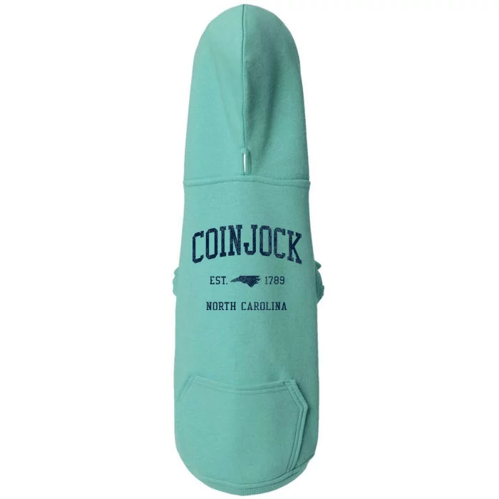 Coinjock Nc Vintage Athletic Sports Doggie 3-End Fleece Hoodie