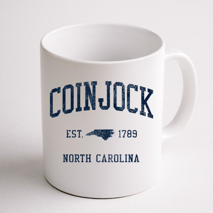 Coinjock Nc Vintage Athletic Sports Front & Back Coffee Mug