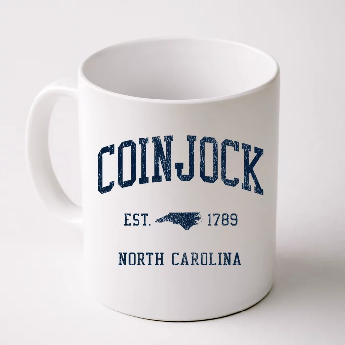 Coinjock Nc Vintage Athletic Sports Front & Back Coffee Mug