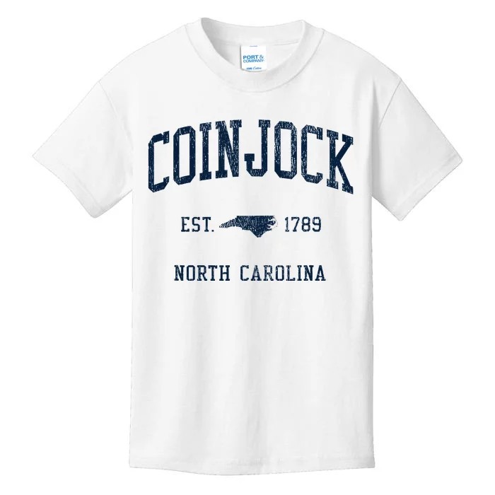 Coinjock Nc Vintage Athletic Sports Kids T-Shirt