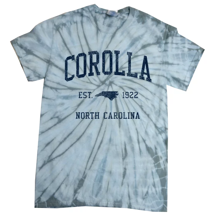 Corolla Nc Vintage Athletic Sports Tie-Dye T-Shirt