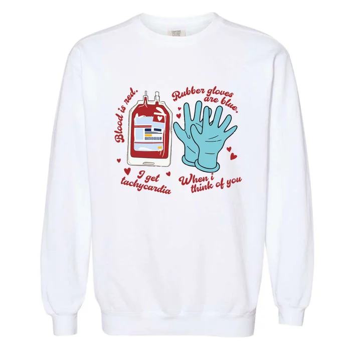 Cute Nurse Valentines Day Garment-Dyed Sweatshirt