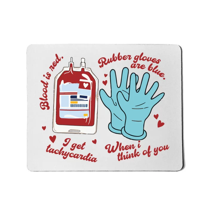 Cute Nurse Valentines Day Mousepad