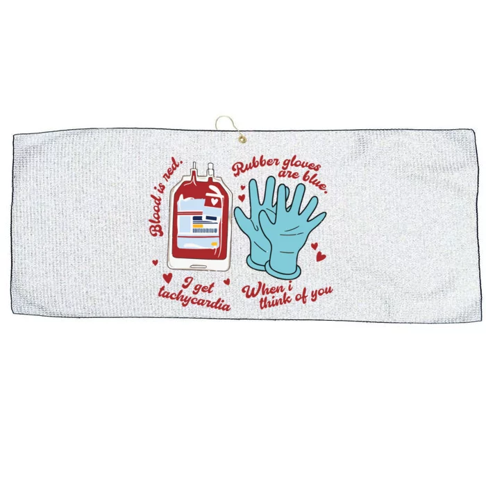 Cute Nurse Valentines Day Large Microfiber Waffle Golf Towel