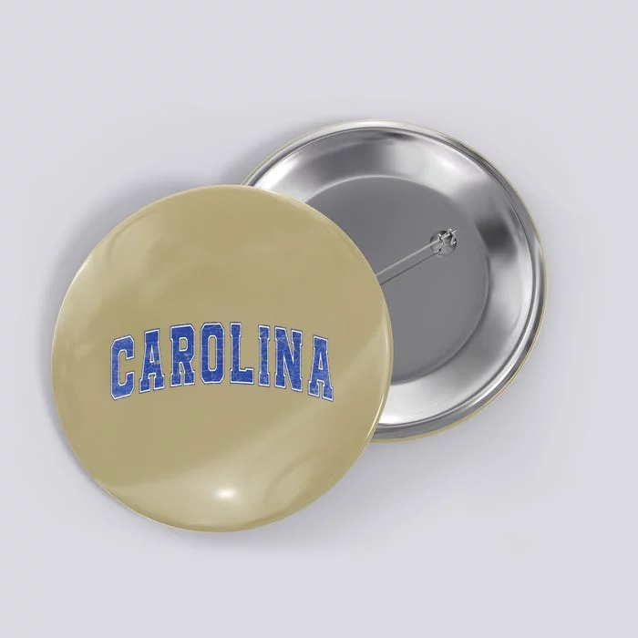 Carolina Nc Vintage Sports Blue Retro Varsity Text Button