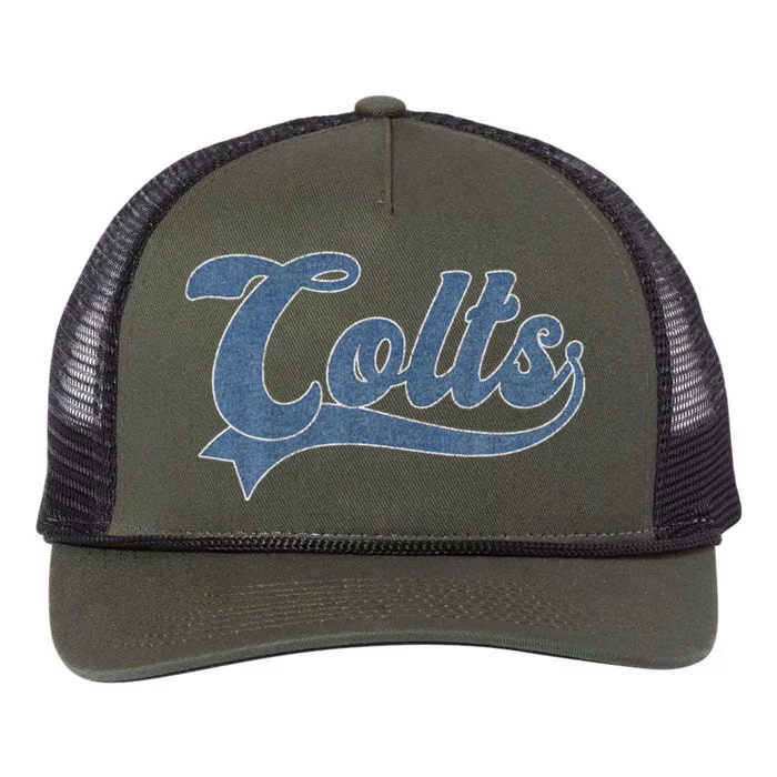 Colts Name Vintage Retro Gift Retro Rope Trucker Hat Cap