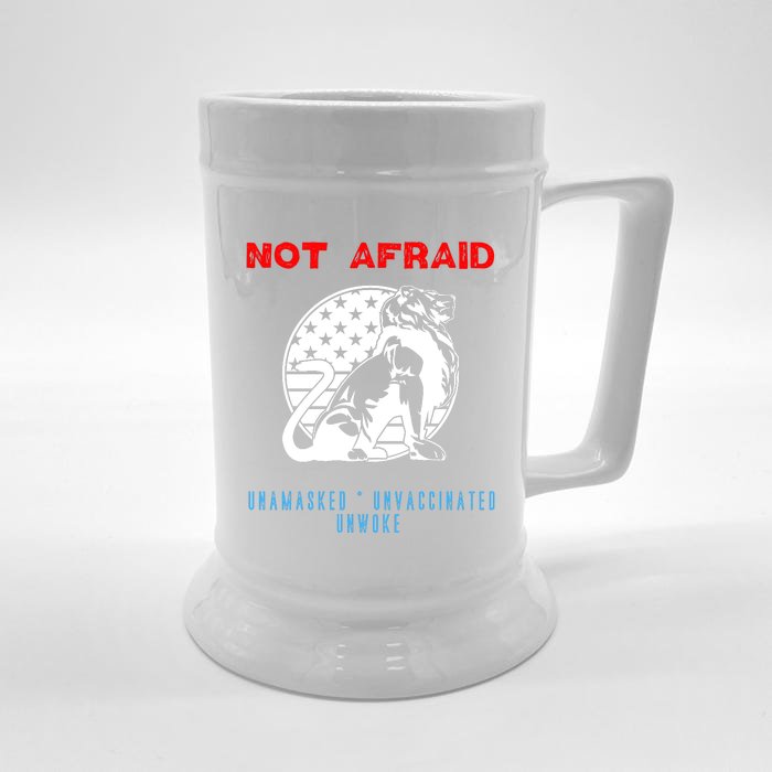 Conservative Not Woke Front & Back Beer Stein