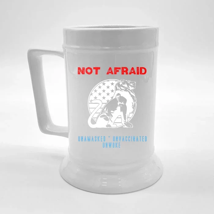 Conservative Not Woke Front & Back Beer Stein