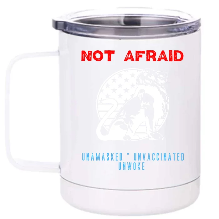 Conservative Not Woke Front & Back 12oz Stainless Steel Tumbler Cup