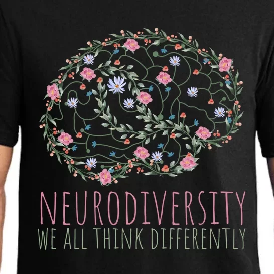 Celebrate Neurodiversity We All Think Differently Cute Gift Pajama Set