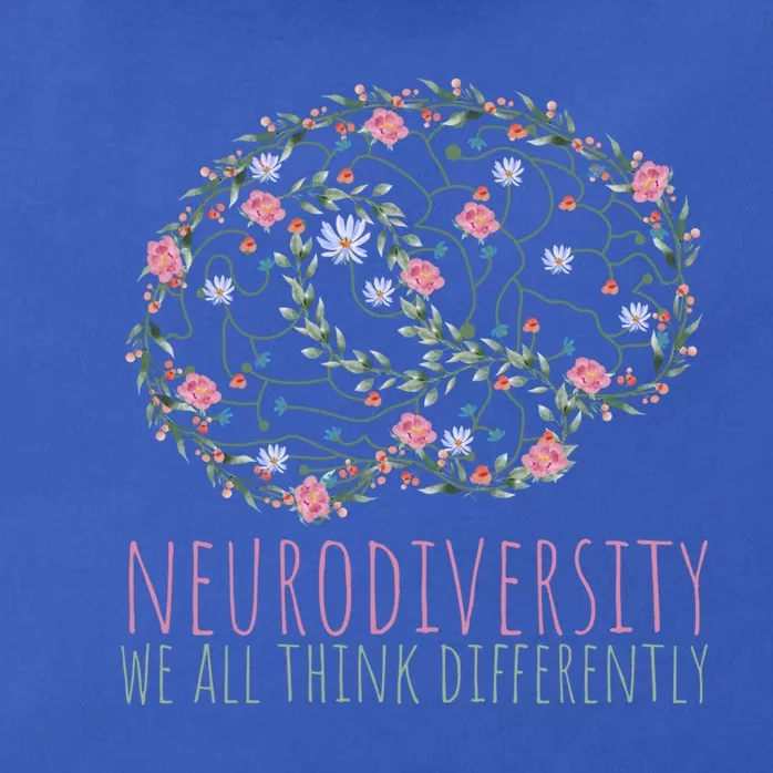 Celebrate Neurodiversity We All Think Differently Cute Gift Zip Tote Bag