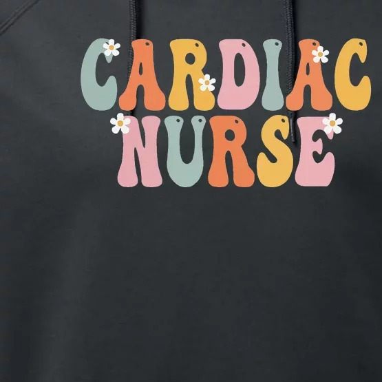 Cardiac Nurse Week Groovy Appreciation Day For Work Performance Fleece Hoodie