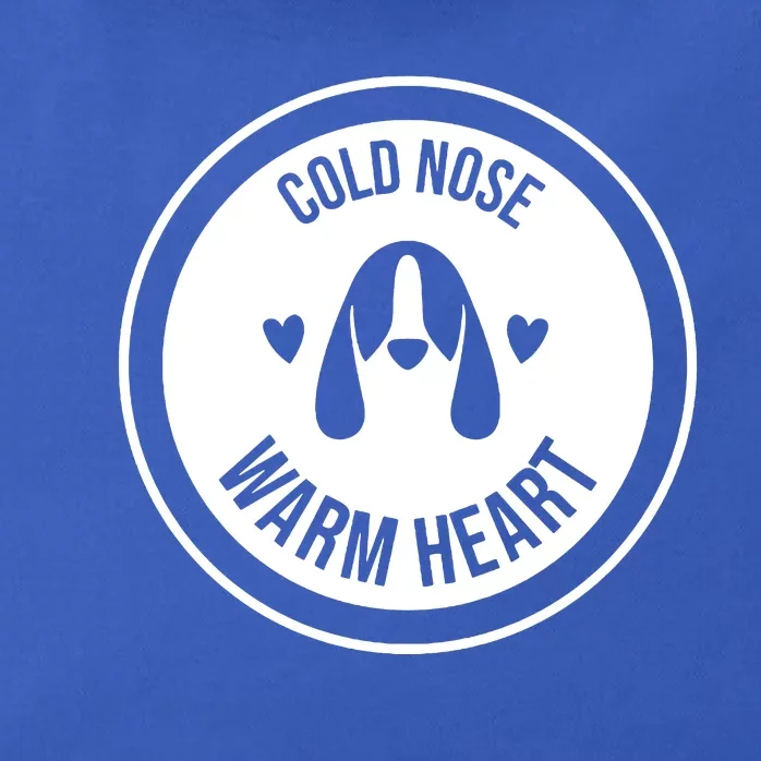 Cold Nose Warm Heart Zip Tote Bag